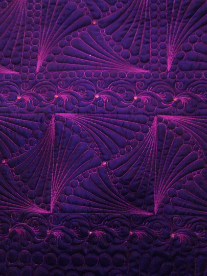 Wholecloth Art Quilt Wall Hanging Crystals Arwen OOAK