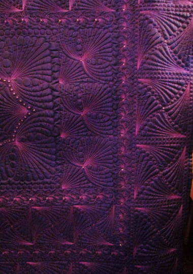 Wholecloth Art Quilt Wall Hanging Crystals Arwen OOAK