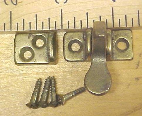 Brass Double Door Inside Spring Latch Set