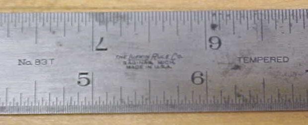 Lufkin No. 83T Shrink Rule 9/32 To Foot