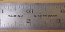Lufkin No. 83T Shrink Rule 9/32 To Foot