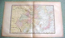 Antique Map China 1894 Large Foldout