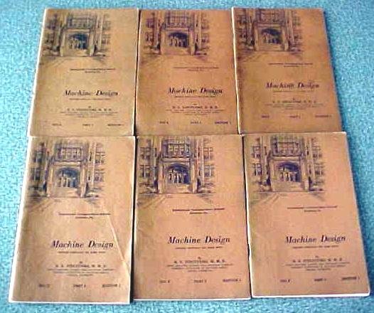 Machine Design 6 Vol International Correspondence 1933