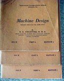 Machine Design 6 Vol International Correspondence 1933