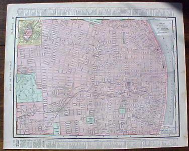 Map St Louis & St Joseph Street Maps 1901 Colorful