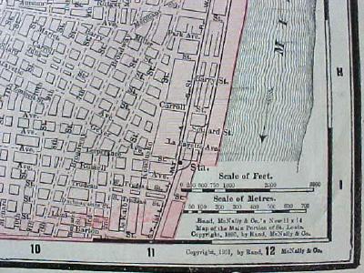 Map St Louis & St Joseph Street Maps 1901 Colorful