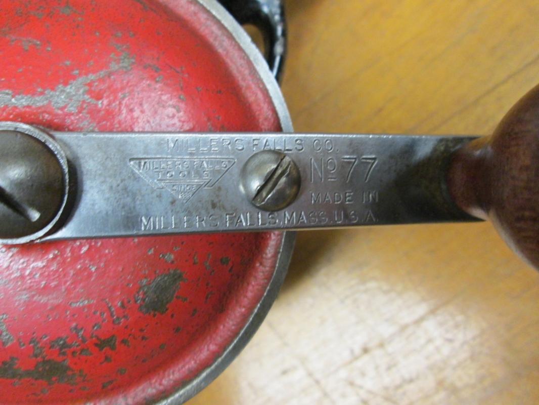 Millers Falls Hand Drill No. 77 Single Speed