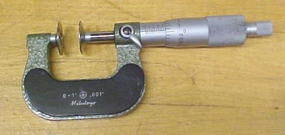 Mitutoyo Flange or Disc Micrometer 0-1
