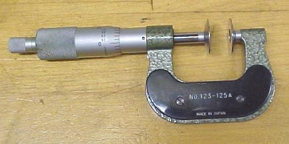 Mitutoyo Flange or Disc Micrometer 0-1