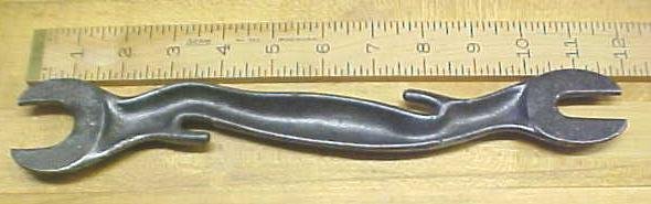 Double Open End Wrench 3-D Implement Rare Antique