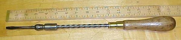 Goodell Bros. Spiral Screwdriver Ca. 1890's