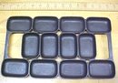 Cast Iron Bread Roll Gem Pan 12 Rectangular Cups