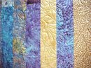 Batik Quilt Blue Aqua Pink Orange Tropical 75 x 82