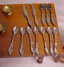 Doll House Wood Kitchen Table + Silverware & More