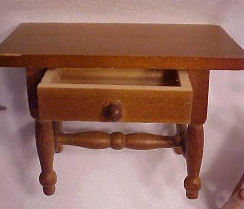 Doll House Wood Kitchen Table + Silverware & More