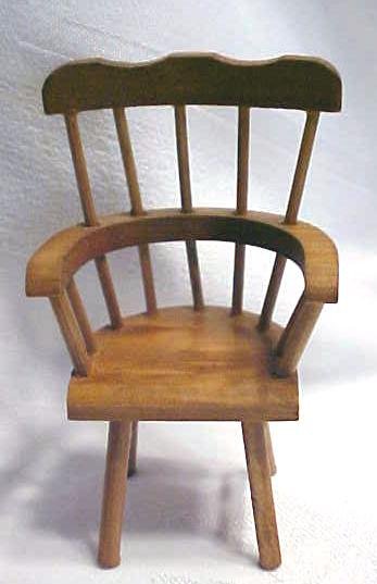 Doll House Windsor Chair & Table Wood