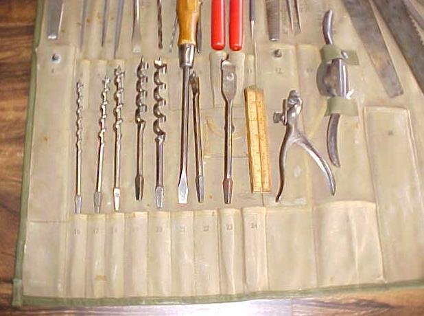 U.S. Carpenters & Wheelrights Tool Roll w/ Tools