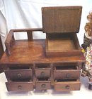 Desk Miniature Wood Primitive Large Doll Size Folk Art
