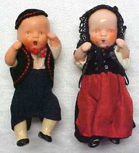 Bisque Dolls Miniature Ethnic Clothing Jointed