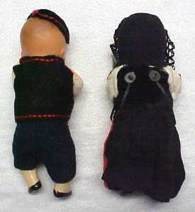 Bisque Dolls Miniature Ethnic Clothing Jointed