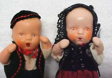 Bisque Dolls Miniature Ethnic Clothing Jointed