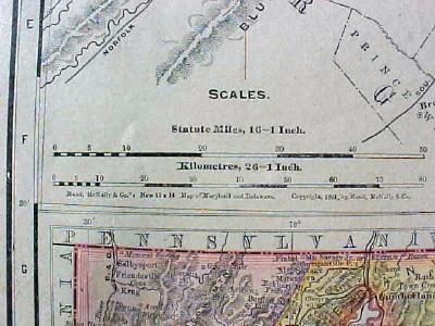 Antique Map Maryland Delaware & Baltimore 1901