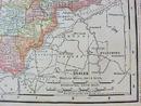 Antique Map Indiana State & Cleveland Street Map 1901 Colorful