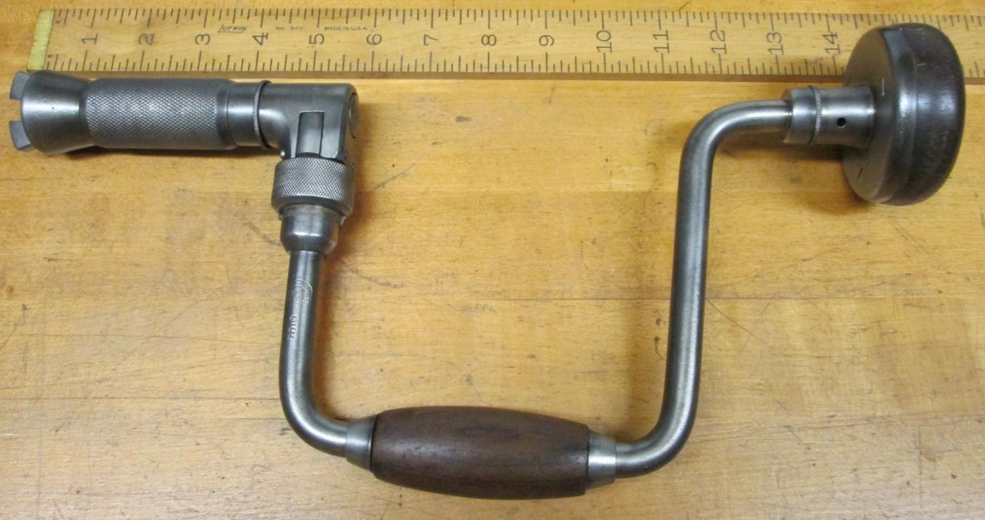 Peck, Stow, & Wilcox Ratchet Brace 10 inch Swing No. 7010
