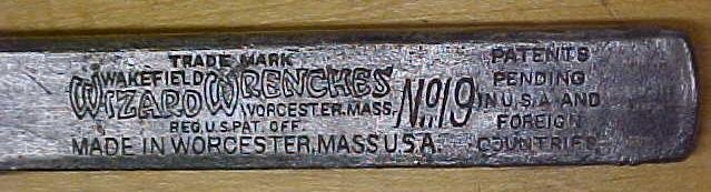 Wakefield No. 19 Adjustable Wrench 9 Inch