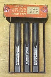 Vermont Taps Boxed Tap Set 3/8-16 Nice Vintage Set!
