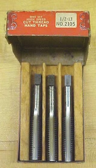 Vermont Taps Boxed Tap Set 1/2-13 Nice Vintage Set!