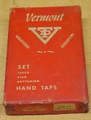 Vermont Taps Boxed Tap Set 1/2-13 Nice Vintage Set!