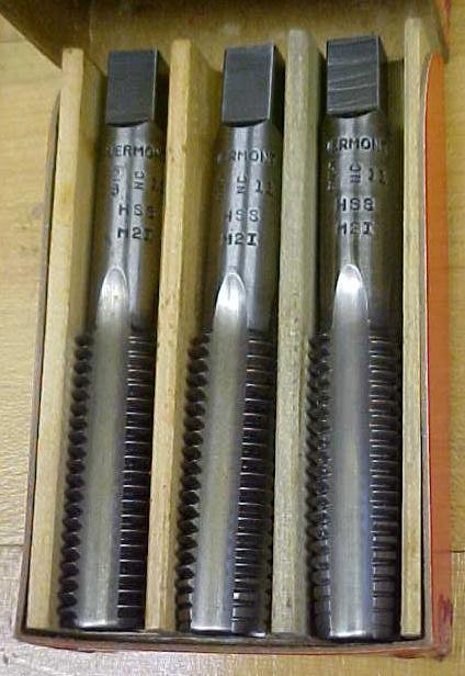 Vermont Taps Boxed Tap Set 5/8-11 Nice Vintage Set!