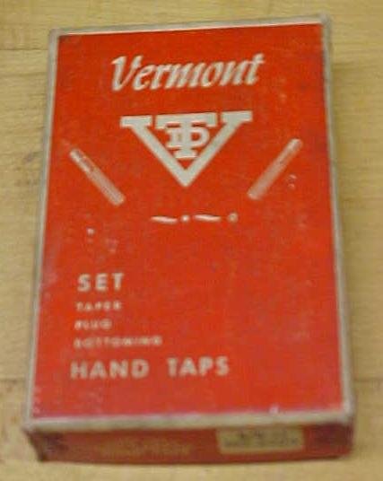 Vermont Taps Boxed Tap Set 5/8-11 Nice Vintage Set!