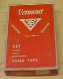 Vermont Taps Boxed Tap Set 5/8-11 Nice Vintage Set!