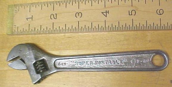 J.H. Williams 6 inch Adjustable Wrench Vintage
