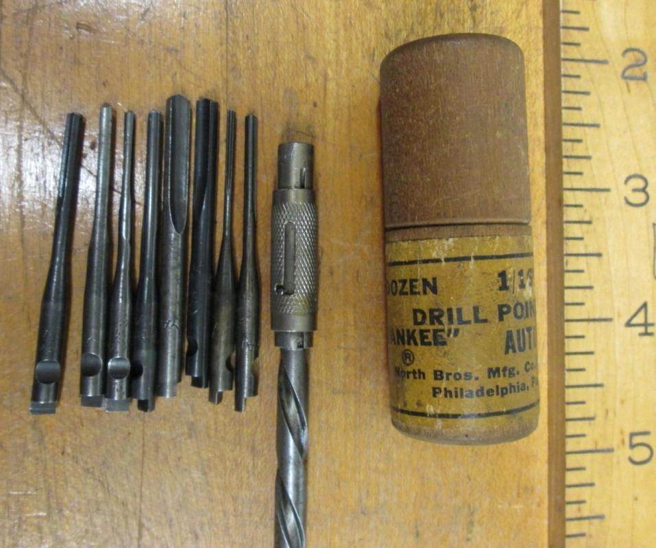 North Brothers Yankee No. 43 Push Drill w/8 Bits