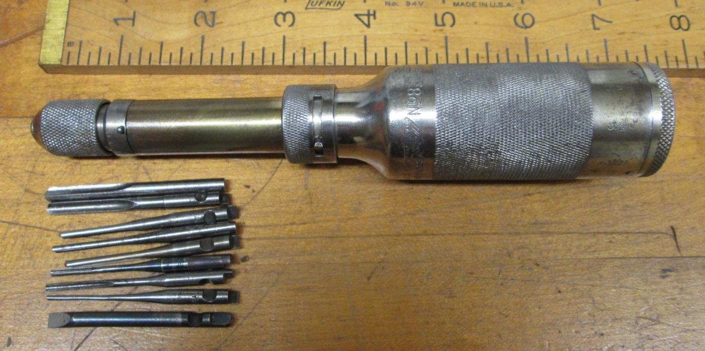 Millers Falls No. 8 Spiral Push Drill Rare!