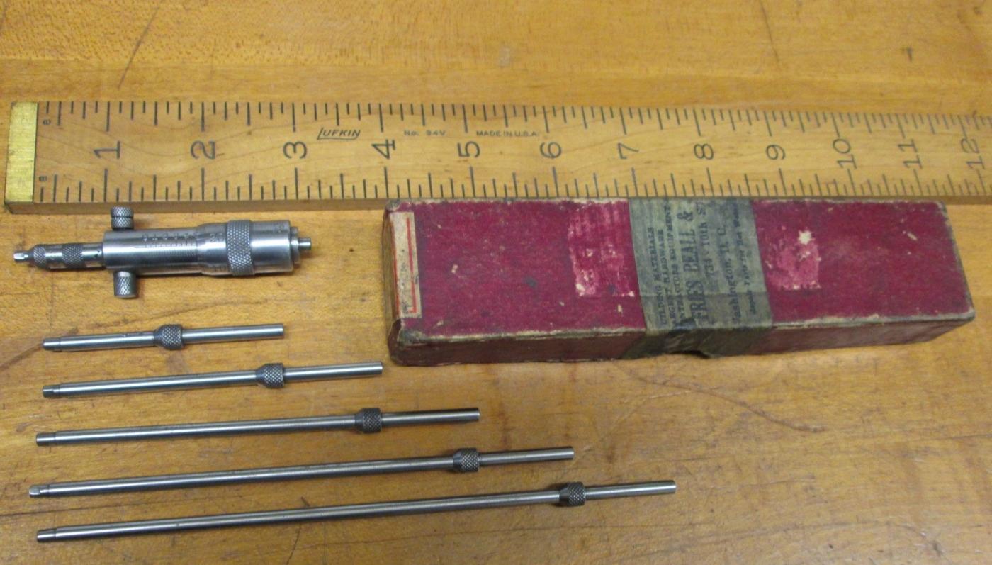 Starrett Inside Micrometer No. 124A Set + Box