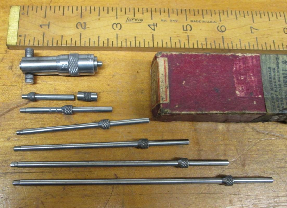 Starrett Inside Micrometer No. 124A Set + Box