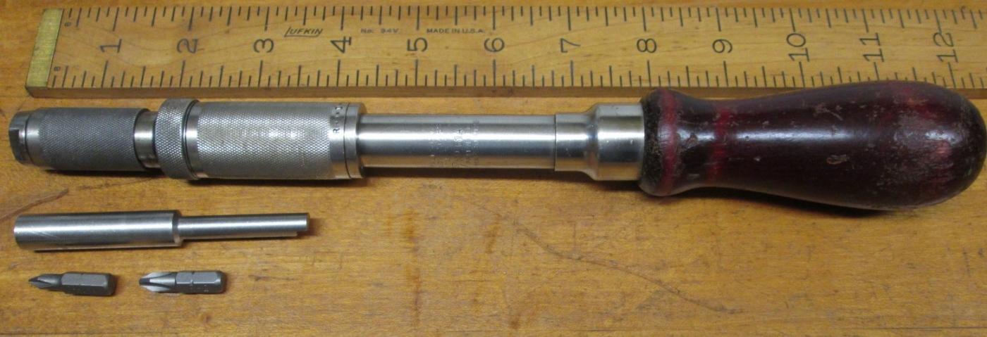 Millers Falls Ratchet Spiral Screwdriver No. 61A w/Hex Adapter