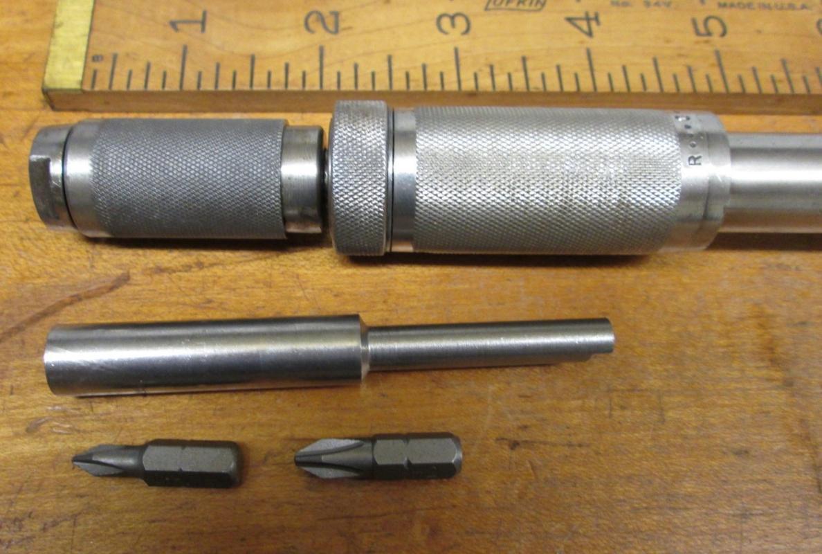 Millers Falls Ratchet Spiral Screwdriver No. 61A w/Hex Adapter