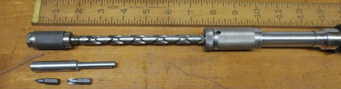 Millers Falls Ratchet Spiral Screwdriver No. 61A w/Hex Adapter