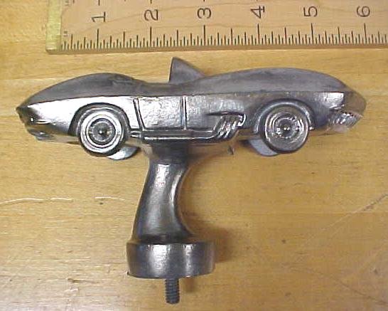 Corvette 1960's Trophy Ornament Paperweight Cast Metal