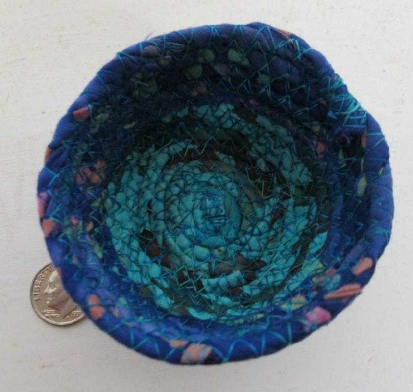 Bowl Woven Fabric Hand Made Beaded