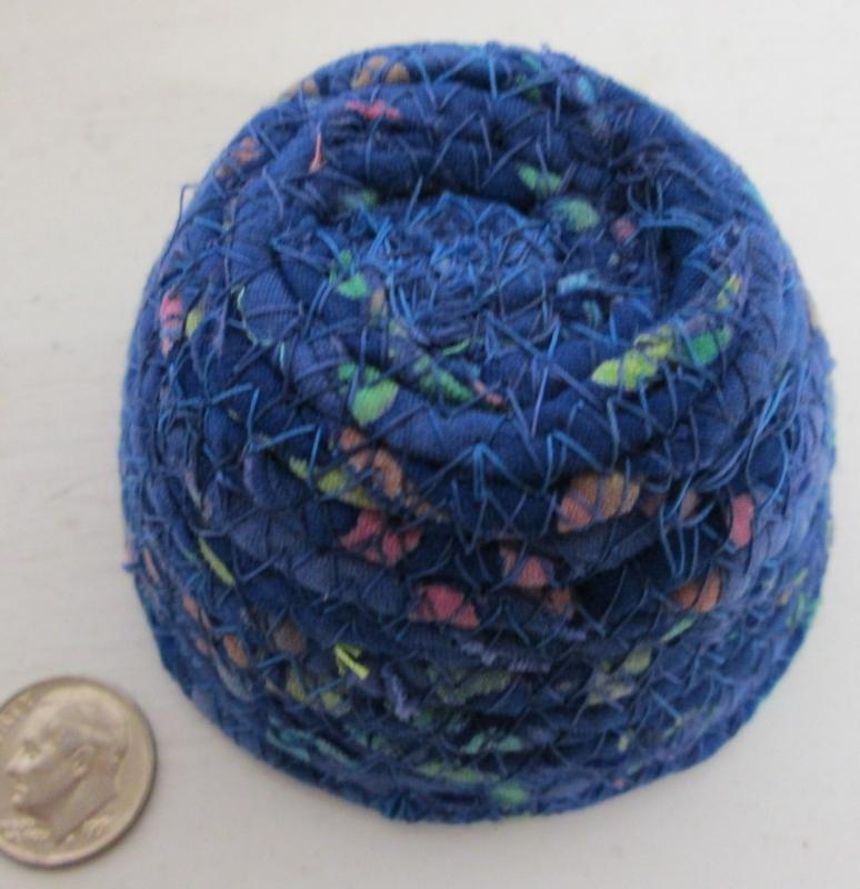 Bowl Woven Fabric Hand Made Beaded