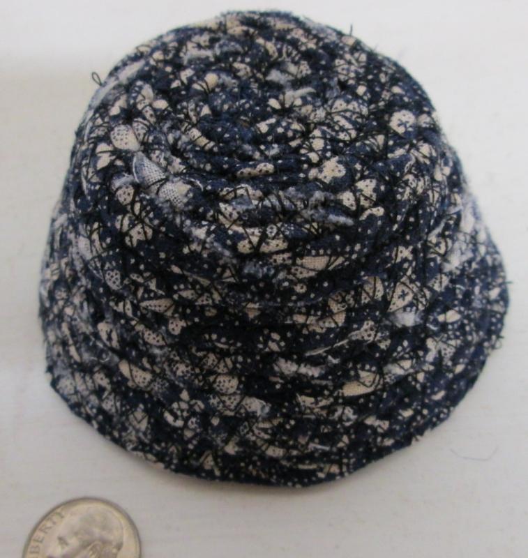 Bowl Woven Fabric Hand Made Beaded
