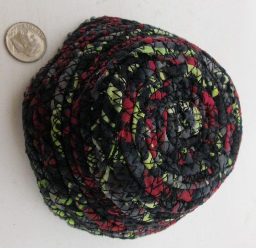Bowl Woven Fabric Hand Made Beaded