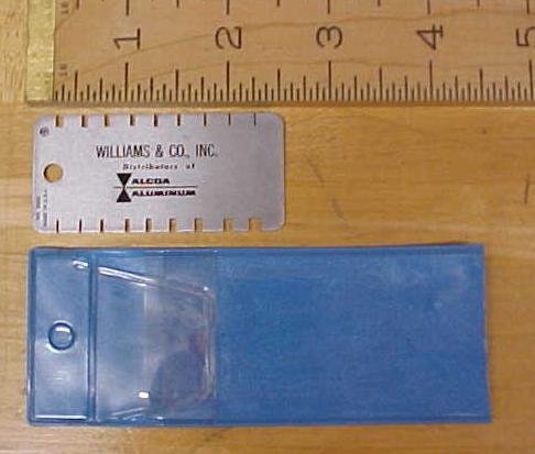 Williams & Co. Alcoa Sheet Thickness Gauge & Case