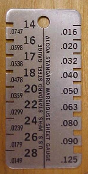 Williams & Co. Alcoa Sheet Thickness Gauge & Case